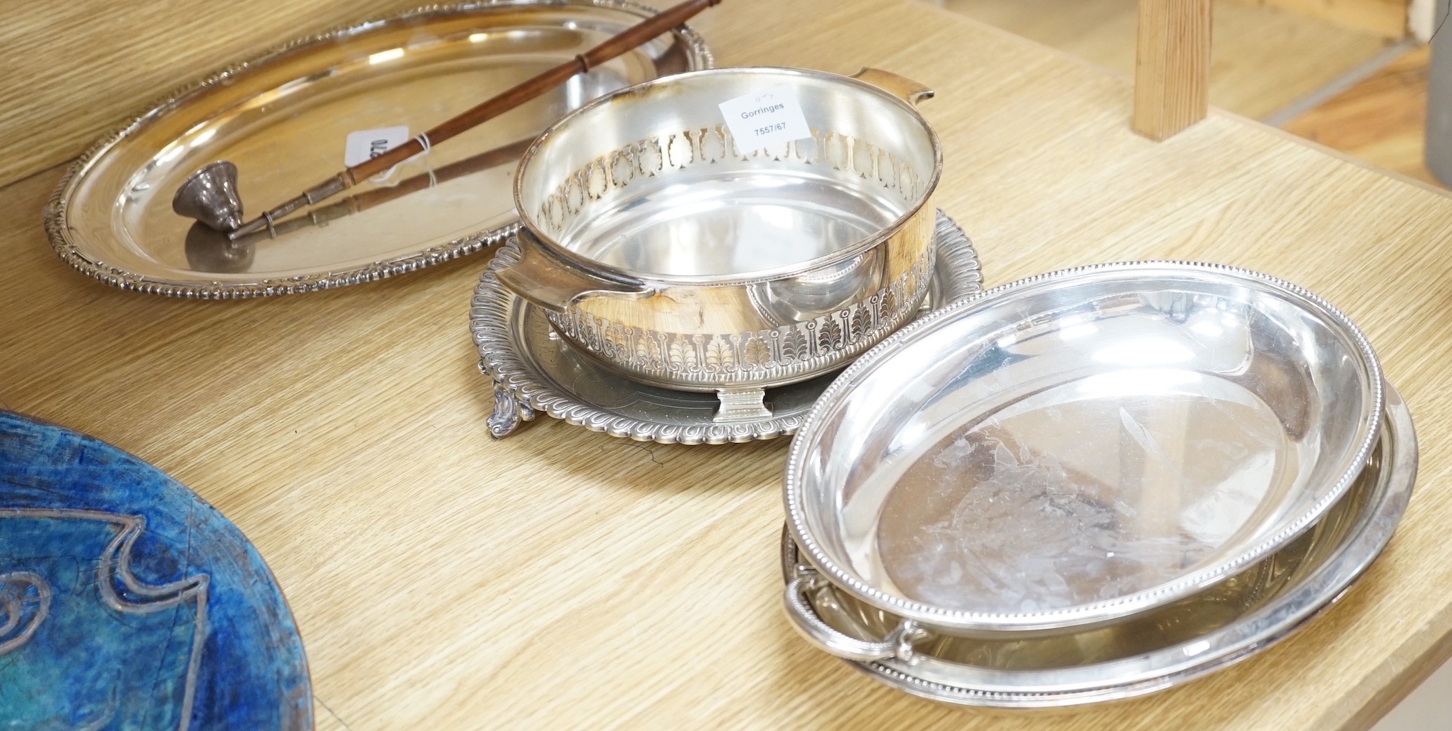 A group of plated wares